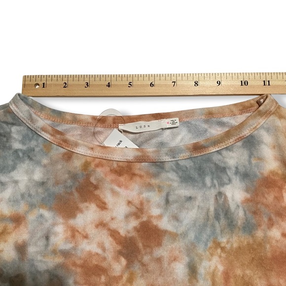 Tie Dye Sweatshirt by LUSH, Pockets, Lightweight, Warm Tones, Made in USA, NWOT - Picture 9 of 13